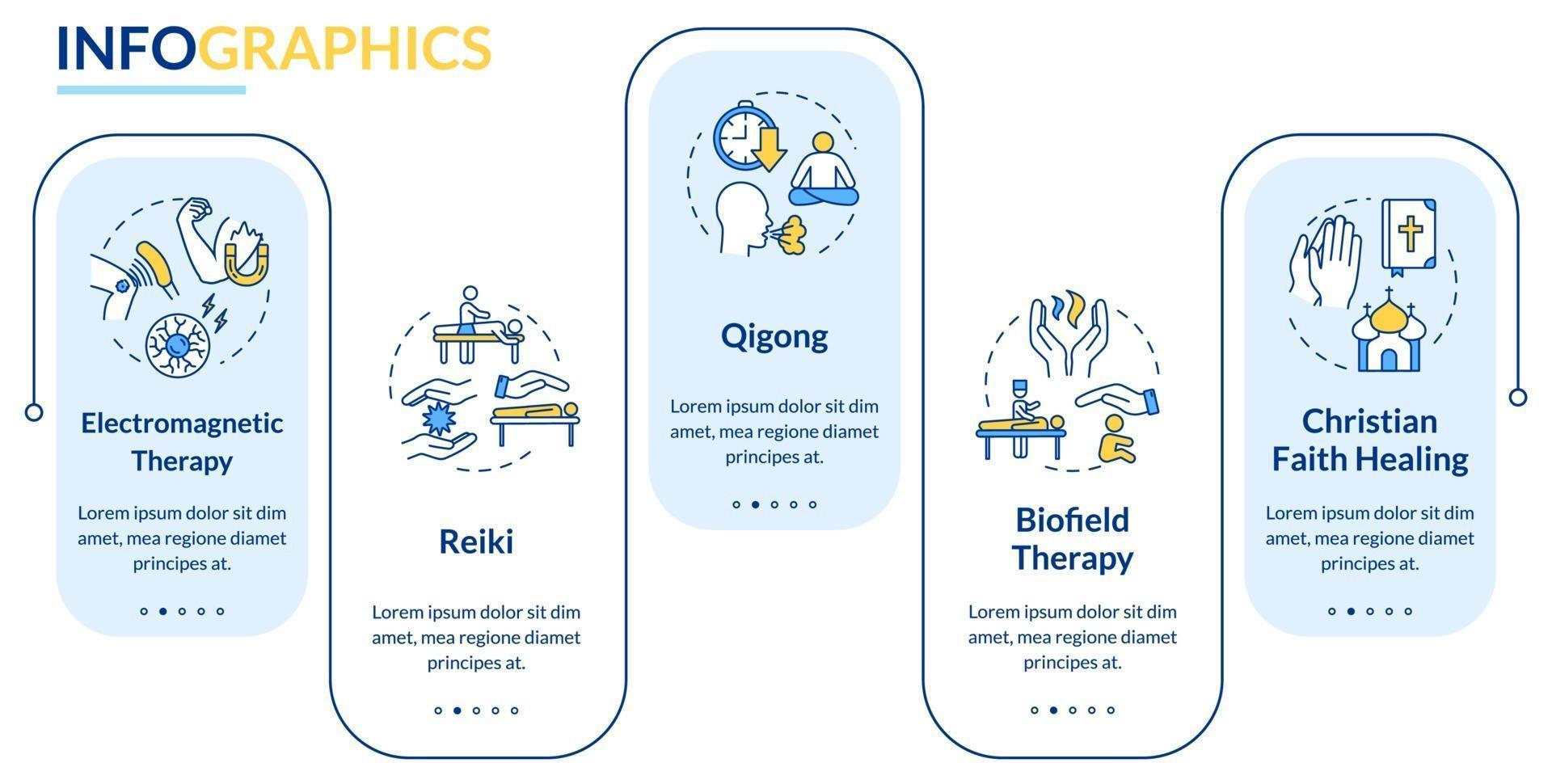 plantilla de infografía de vector de medicina alternativa