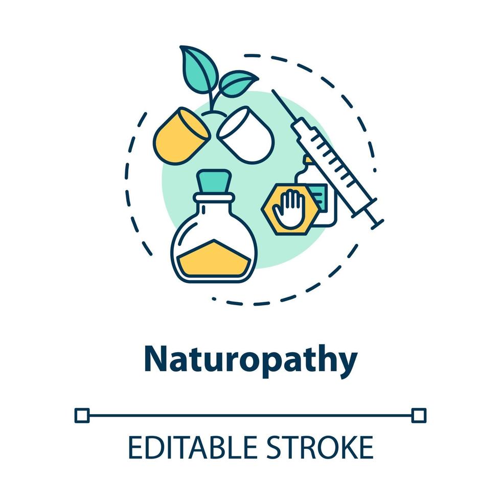 Naturopathy concept icon vector