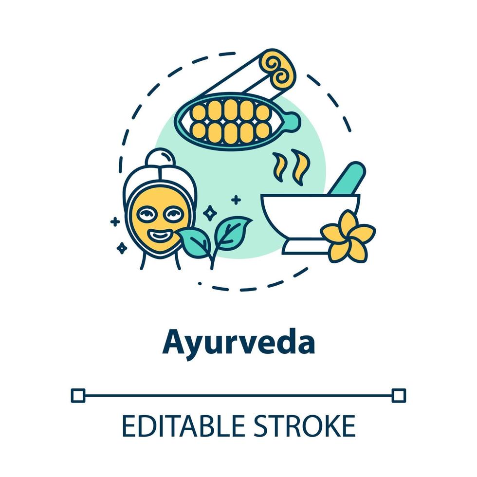 icono del concepto de ayurveda vector