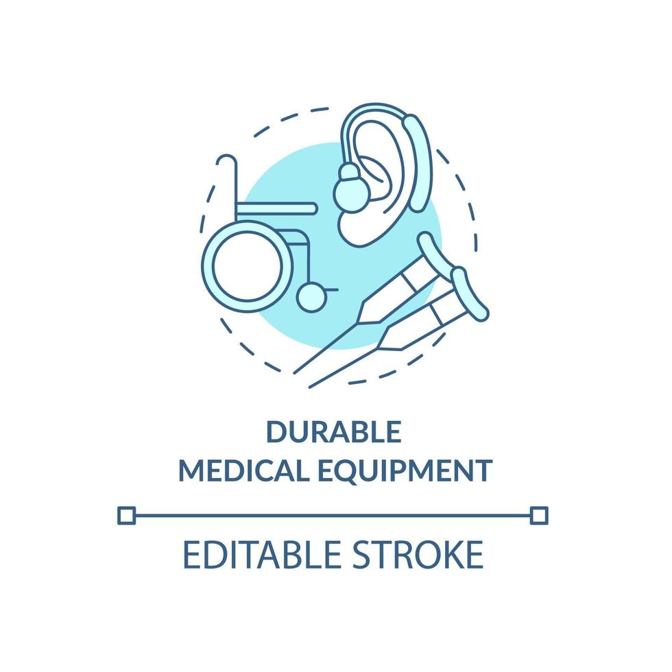 Durable medical equipment concept icon. vector