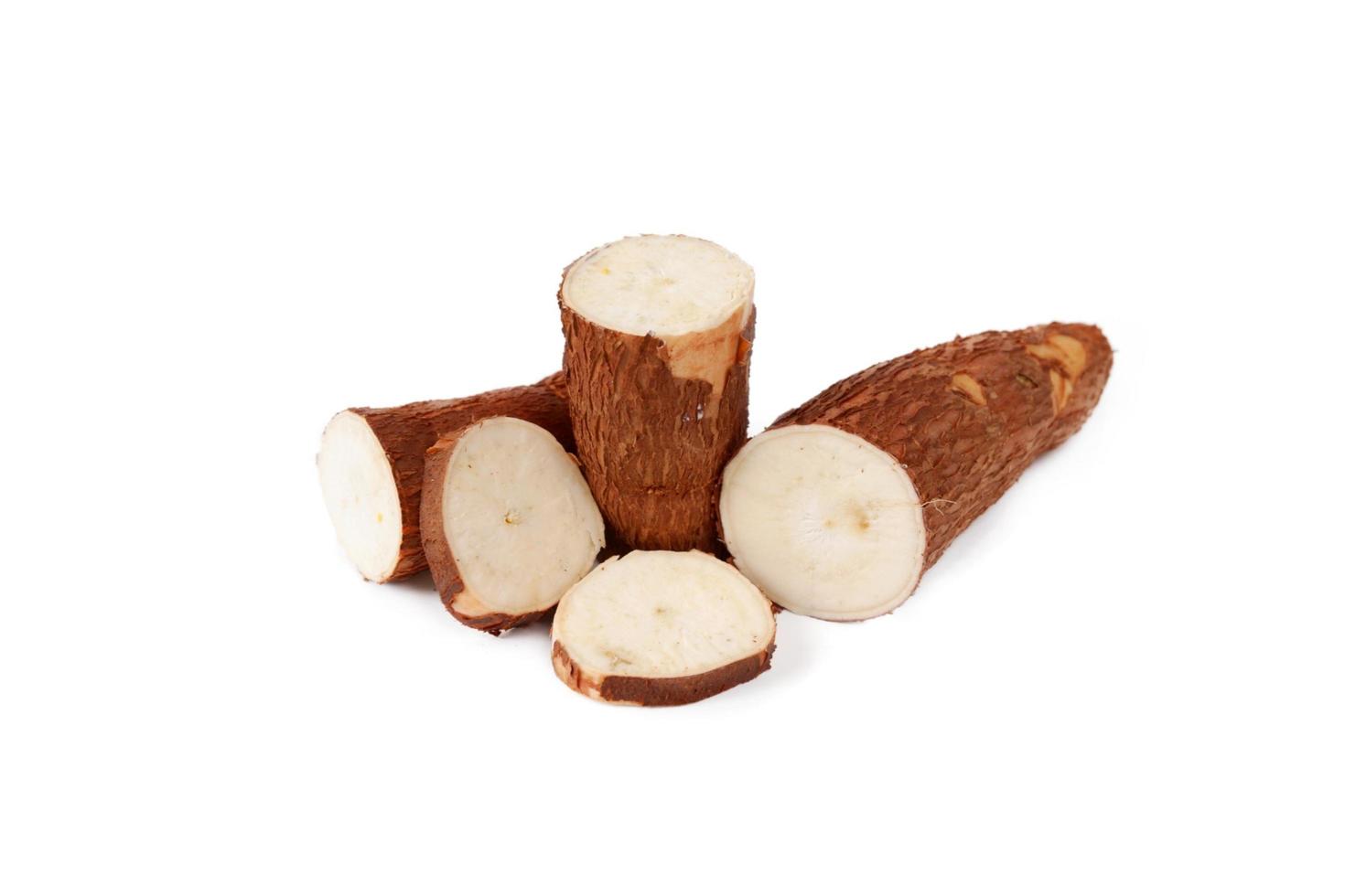 Cassava isolated on a white background photo