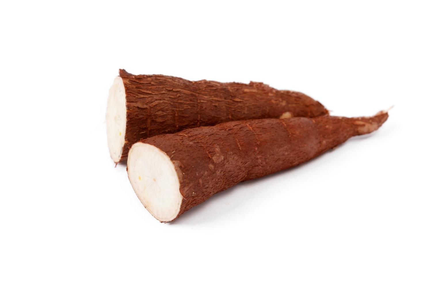 Cassava isolated on a white background photo