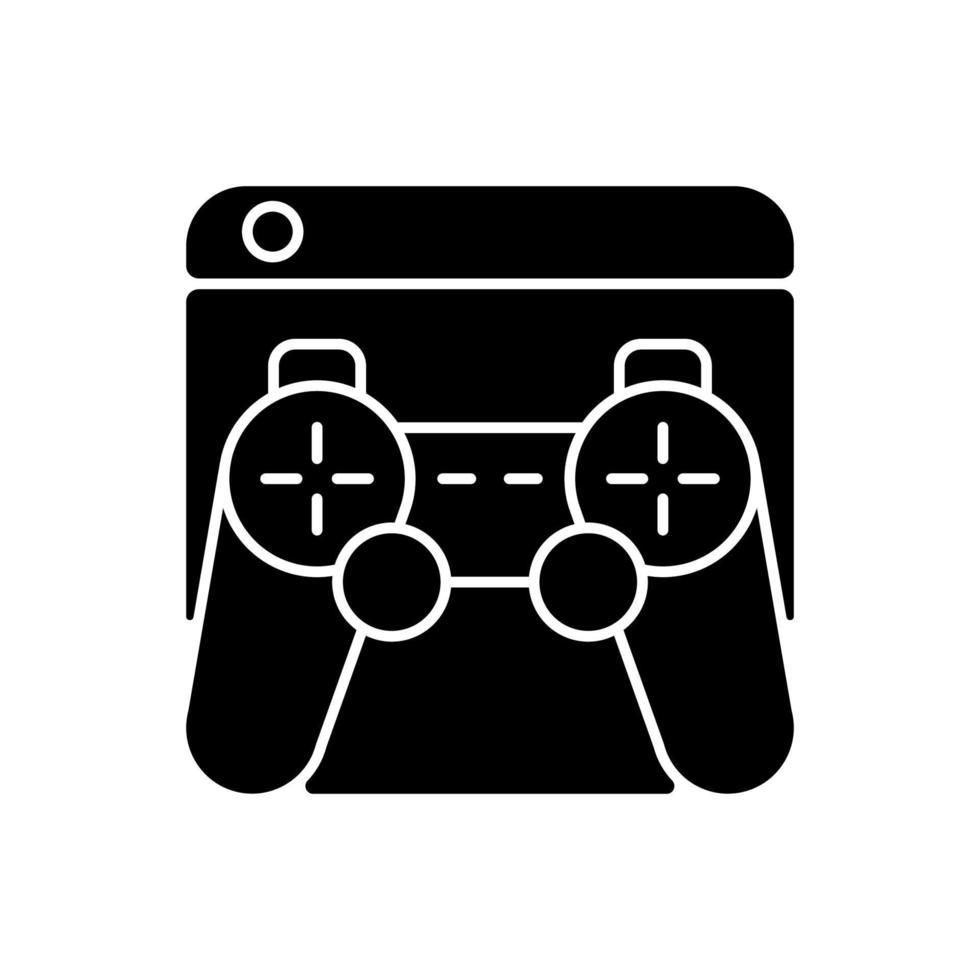 Game platforms black glyph icon vector
