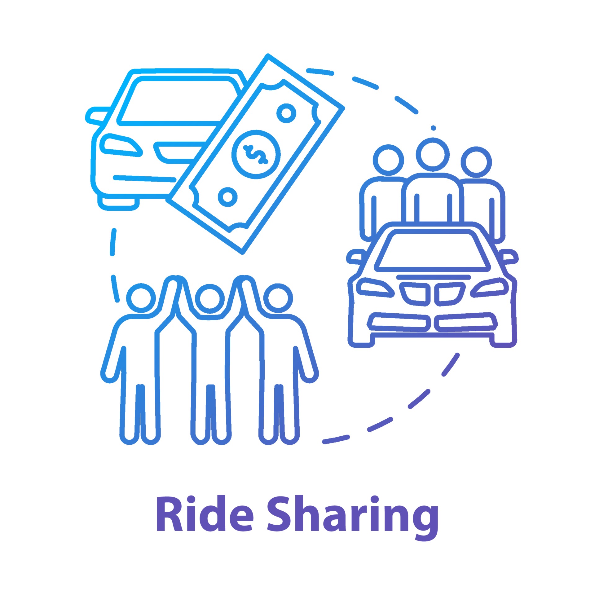 Ride sharing concept icon 3159741 Vector Art at Vecteezy