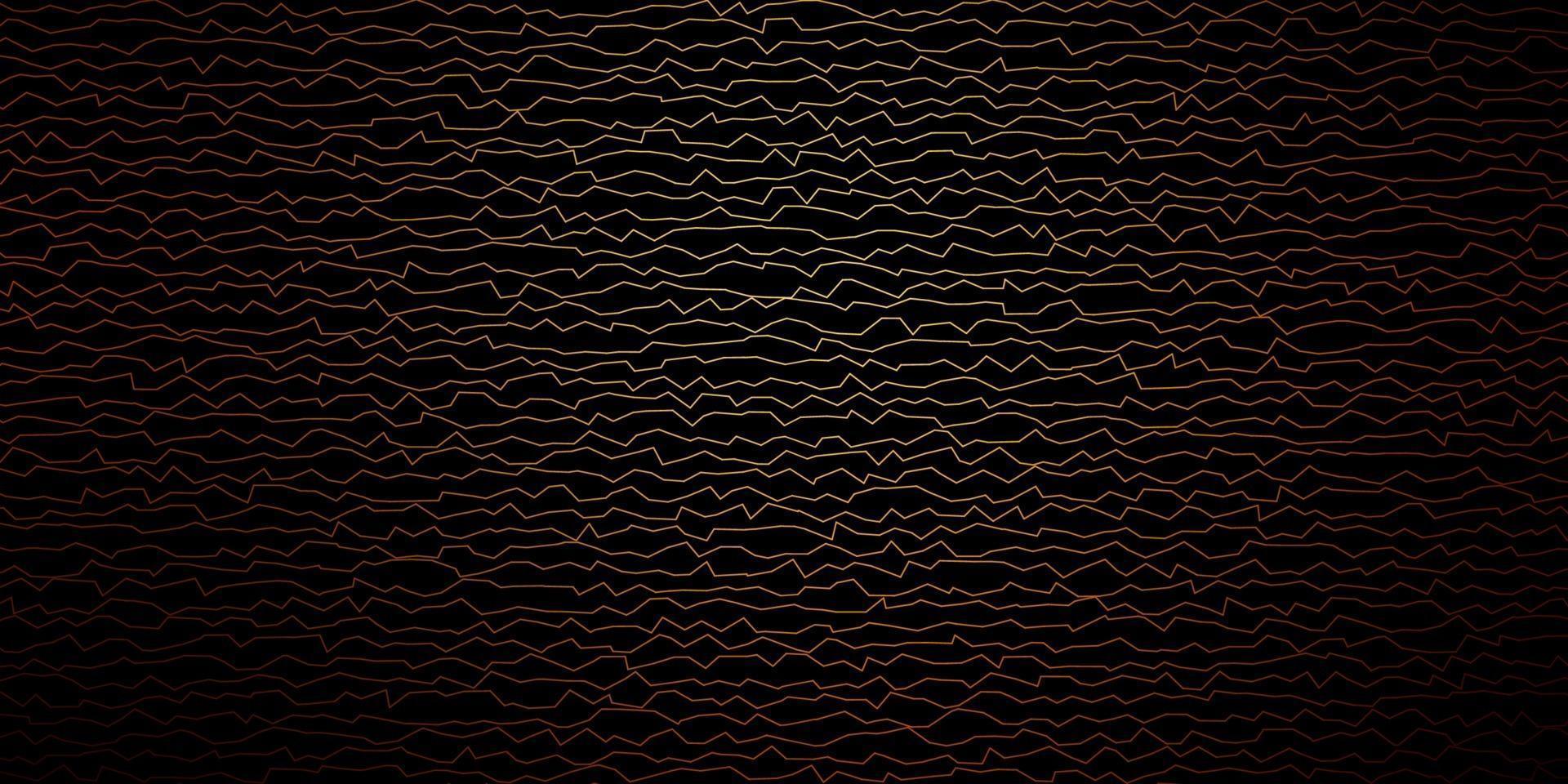 Dark Yellow vector background with wry lines.