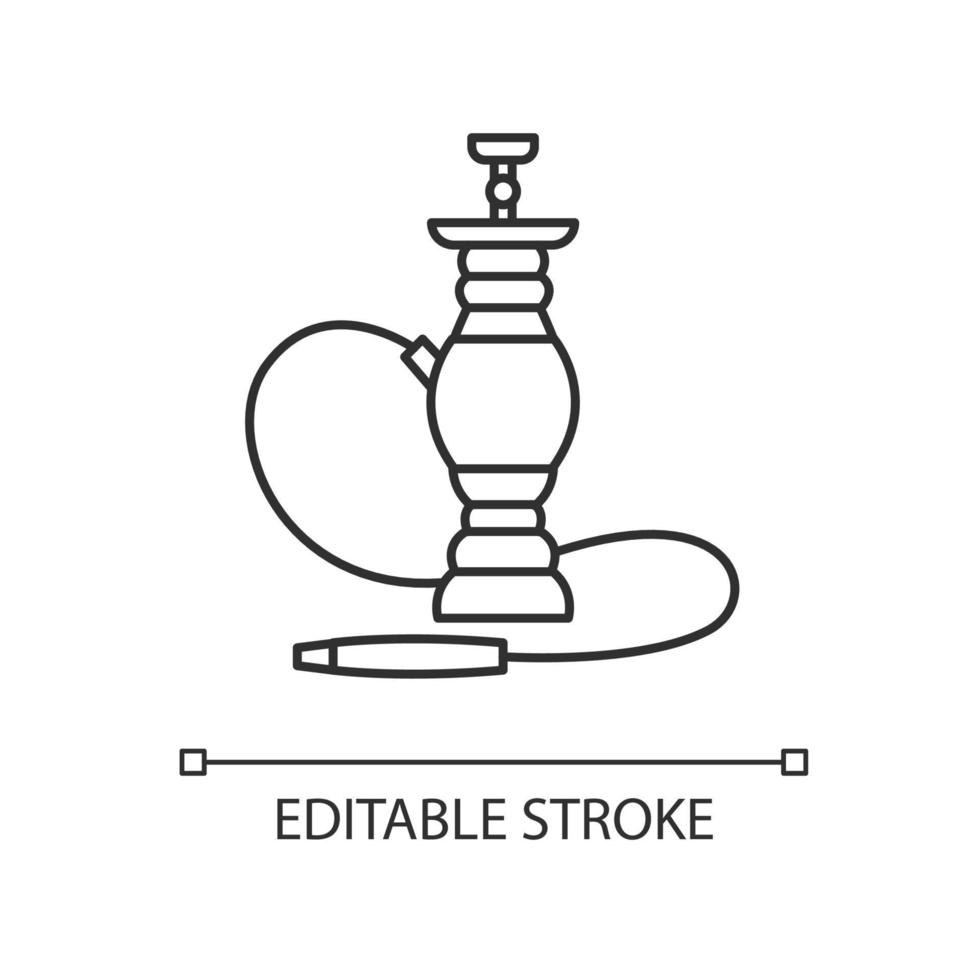 Hookah pixel perfect linear icon vector