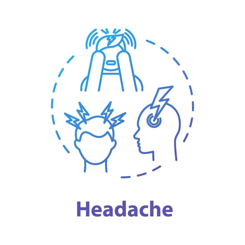 Headache concept icon vector