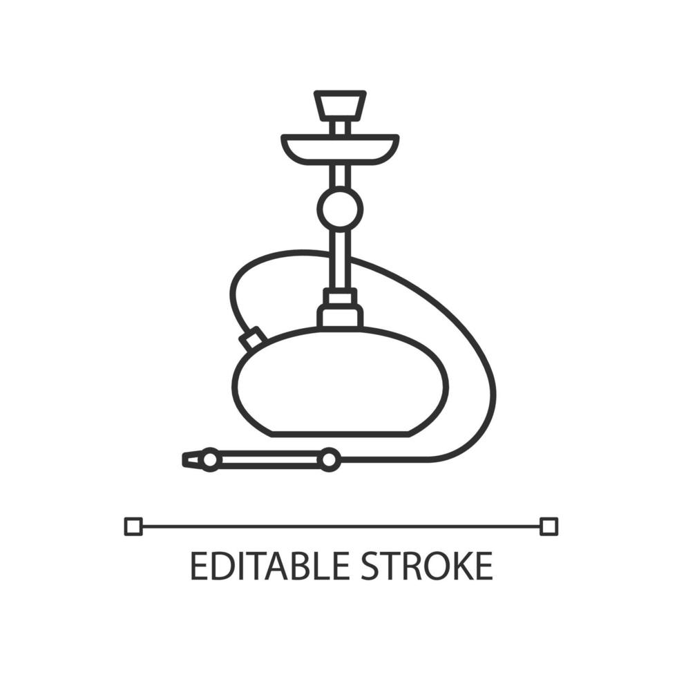 Hookah pixel perfect linear icon vector