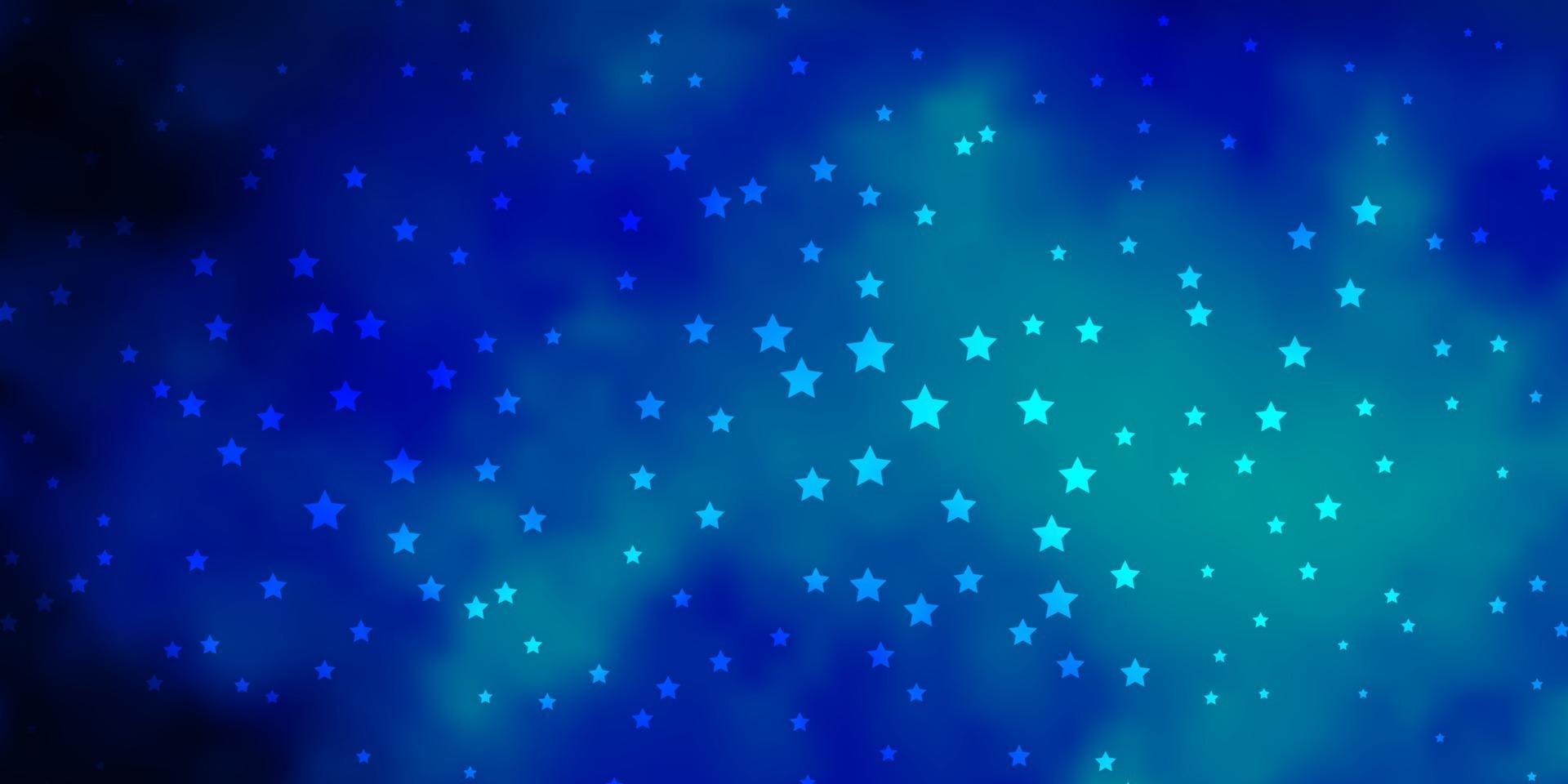 Dark BLUE vector texture with beautiful stars.