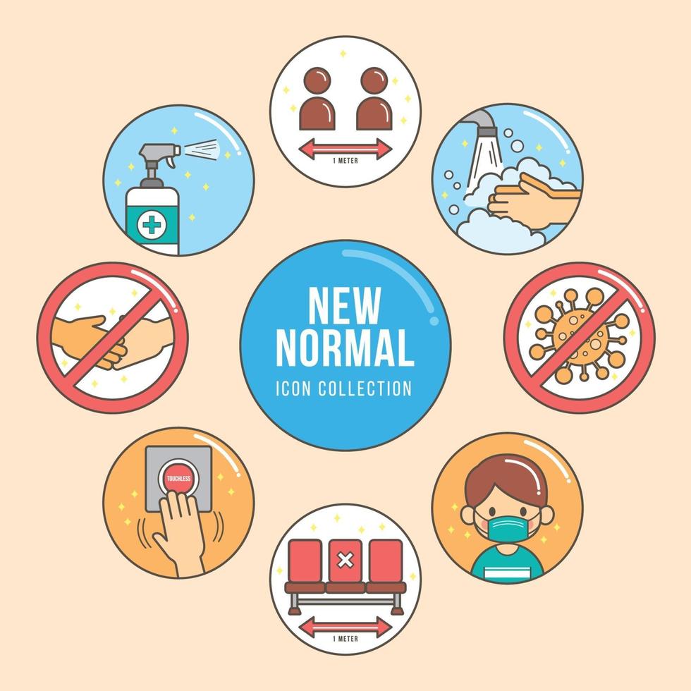 New Normal Icon Collections vector