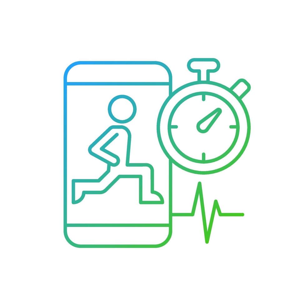 High intensity and intervals workout gradient linear vector icon.