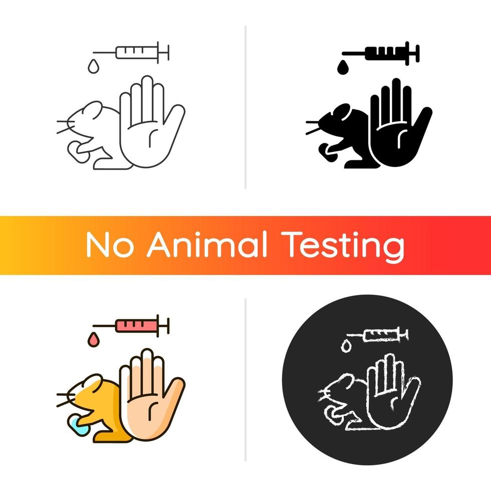 No hamster testing gradient icon vector