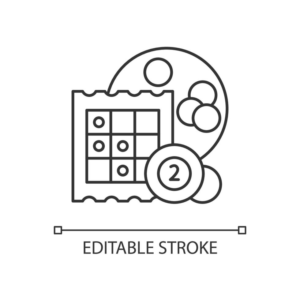 Bingo linear icon vector