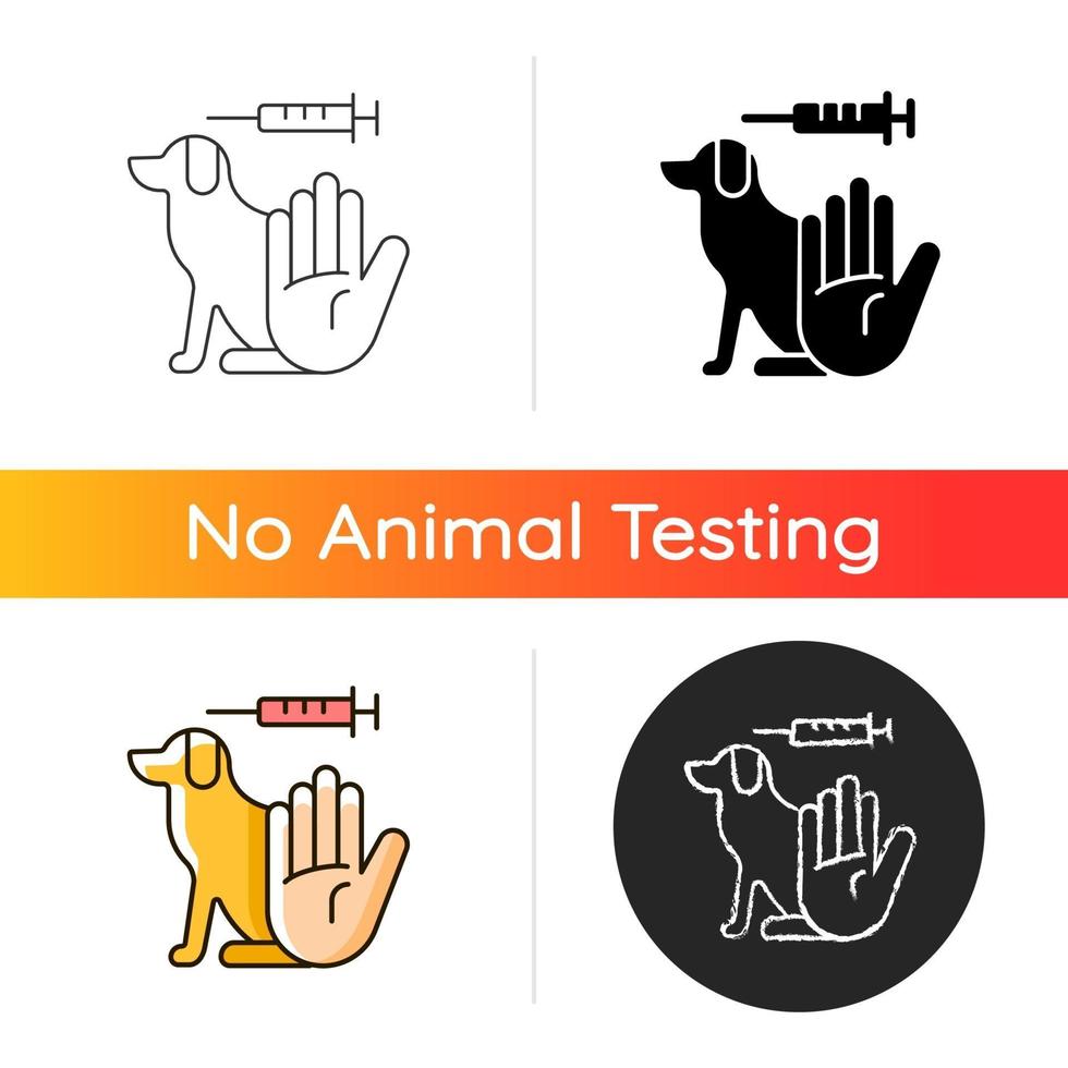 No dog testing gradient icon vector