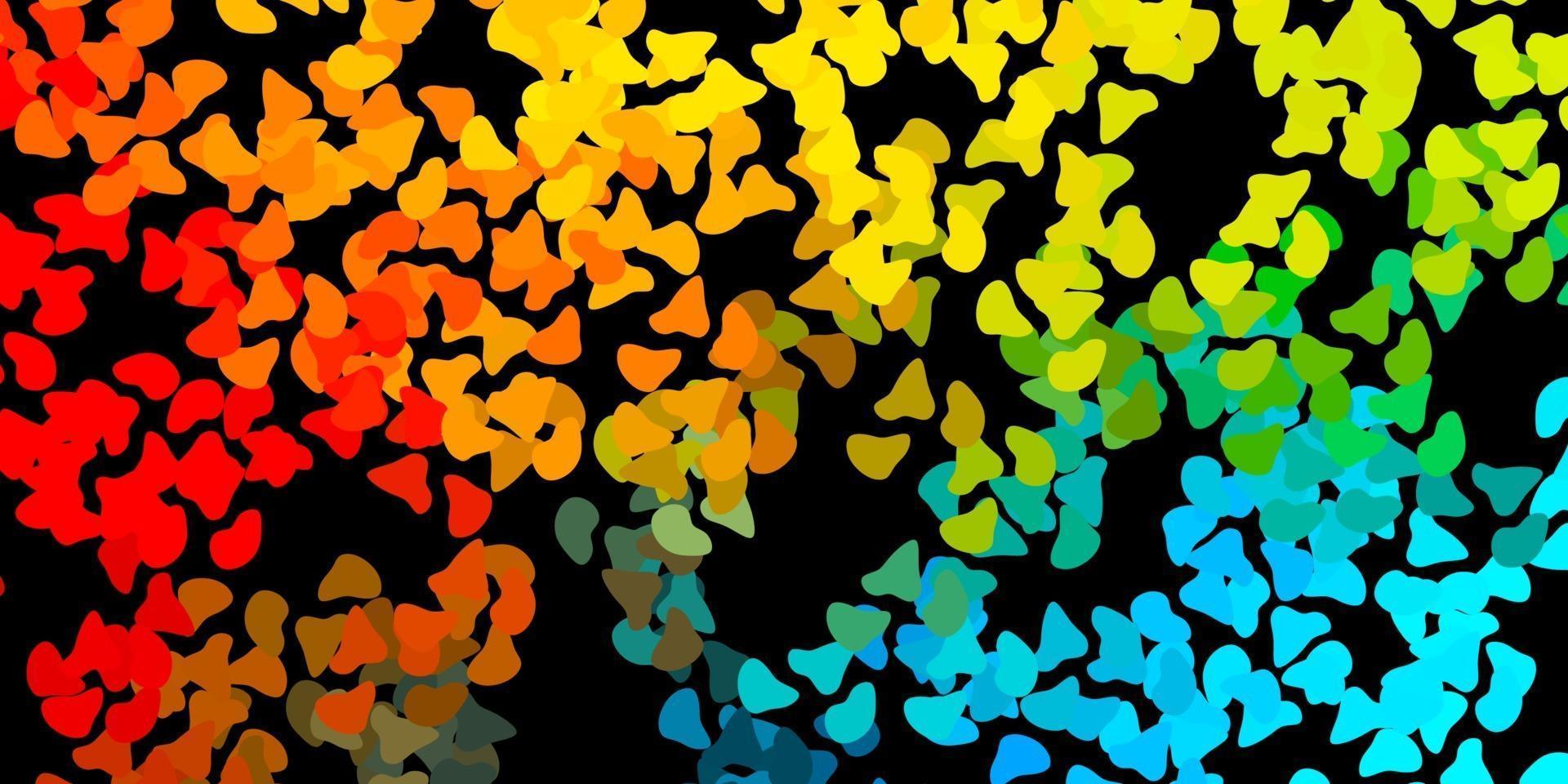 Dark blue, yellow vector backdrop with chaotic shapes.