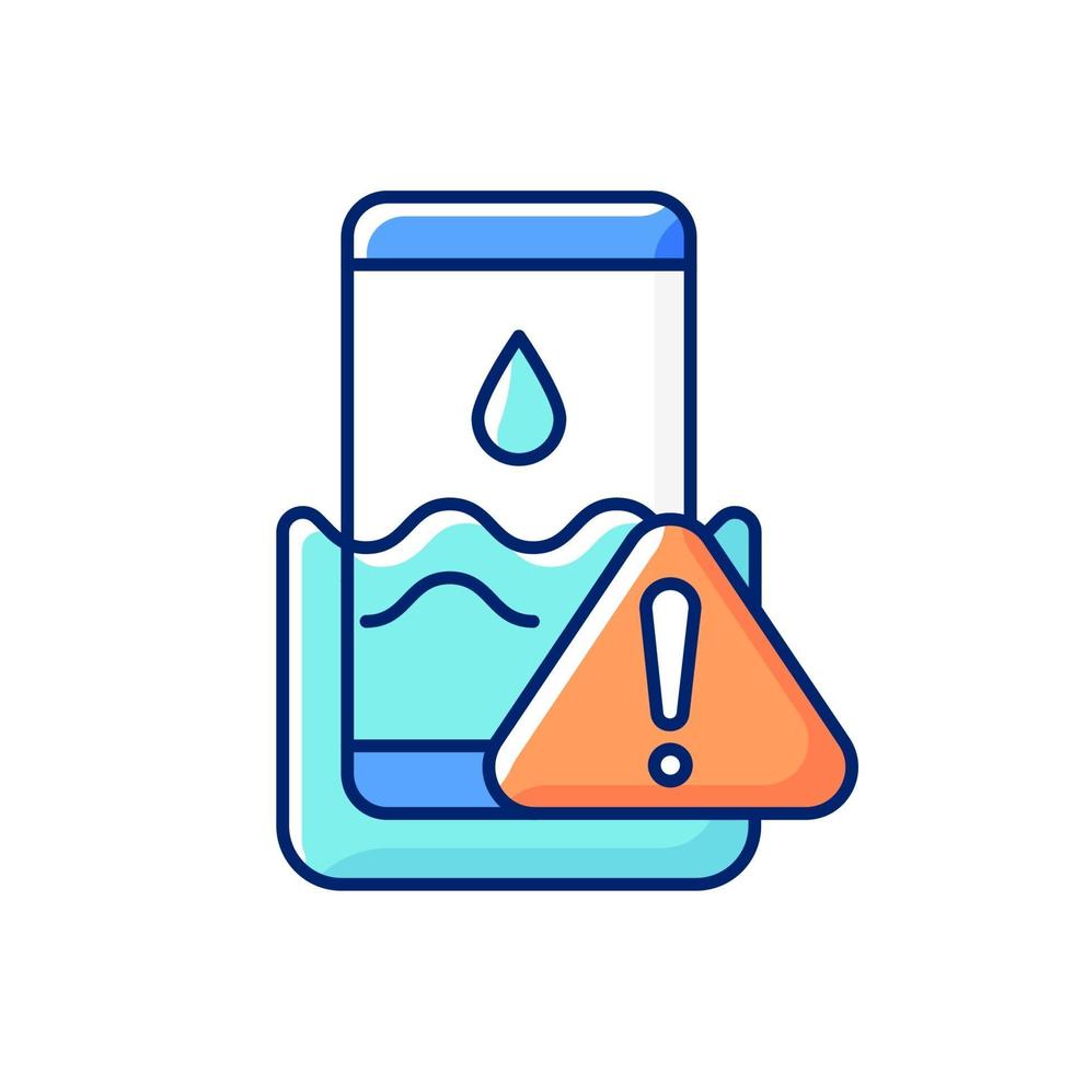 icono de color rgb de daños por agua vector