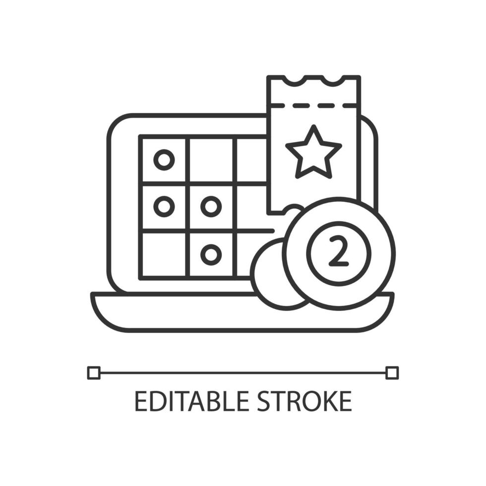 iLottery linear icon vector