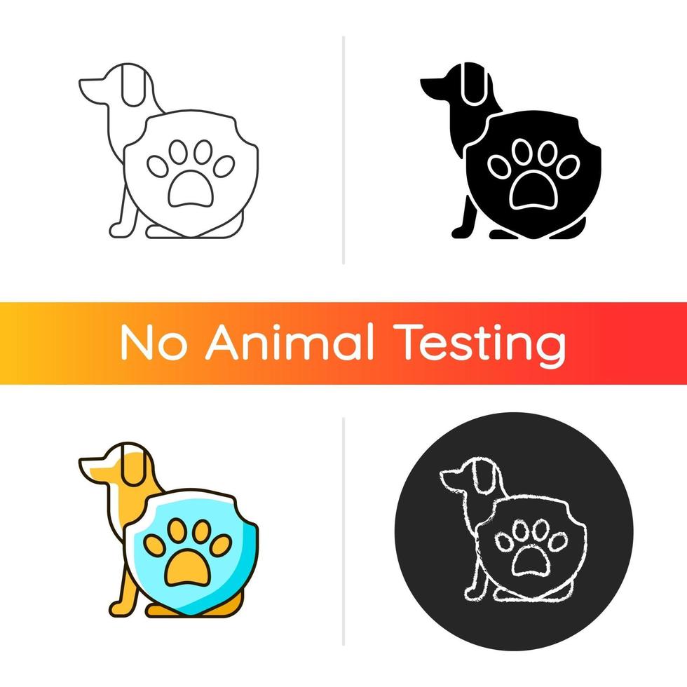 Animal protection gradient icon vector