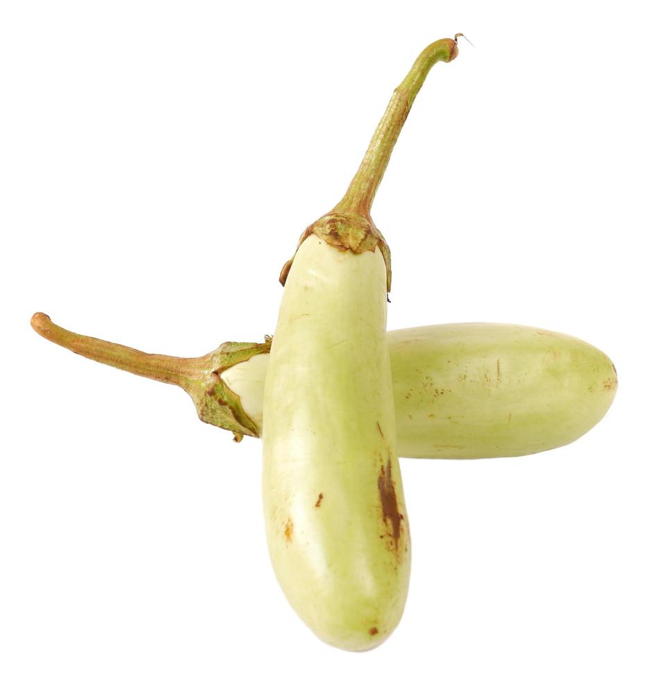 Green eggplant isolated on a white background photo