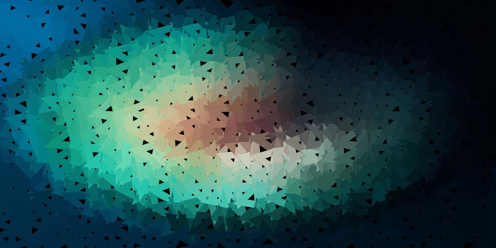 Dark blue, red vector triangle mosaic background.