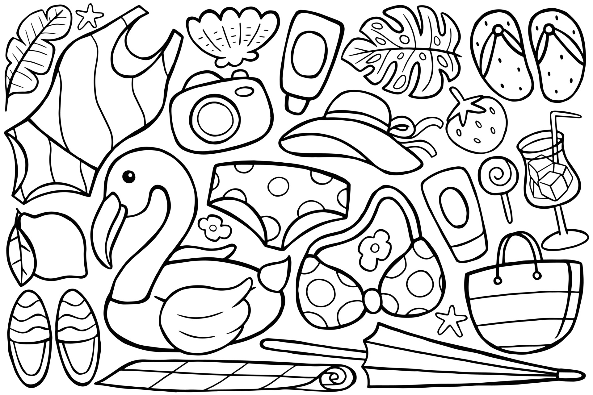 summer object in doodle style 3160709 Vector Art at Vecteezy