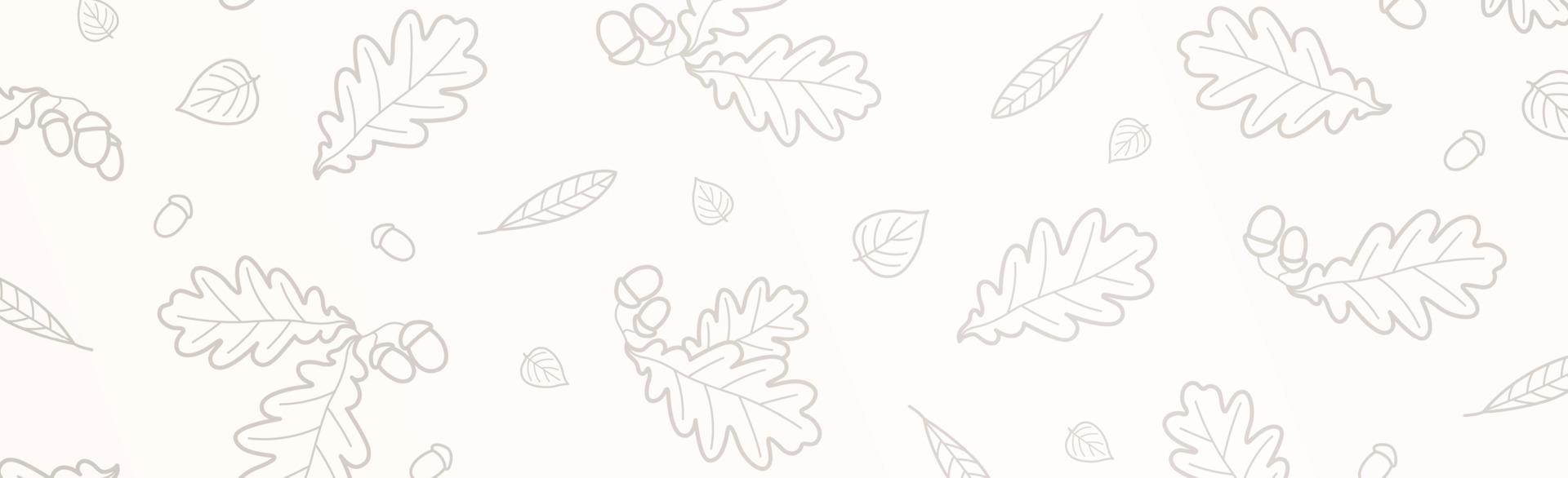 White background with many autumn foliage - Vector