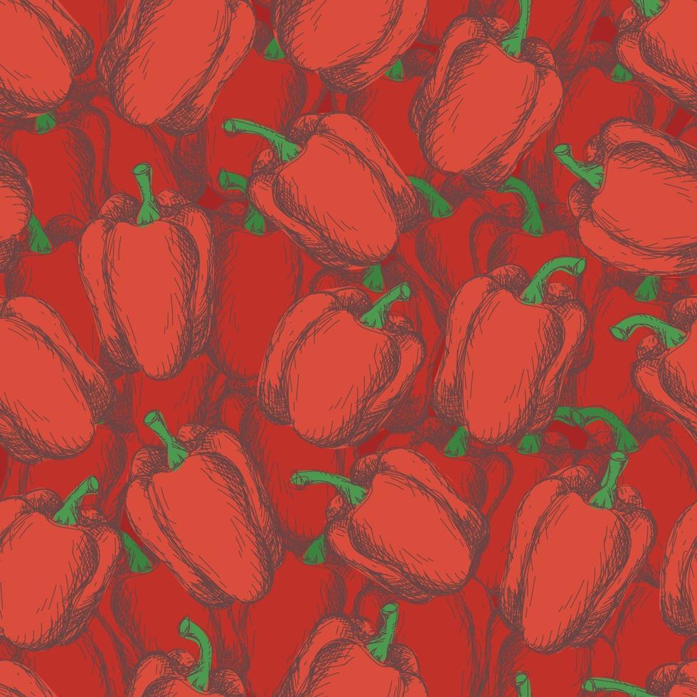 Seamless vintage style pattern with red peppers. Kitchen wallpaper 3160911  Vector Art at Vecteezy