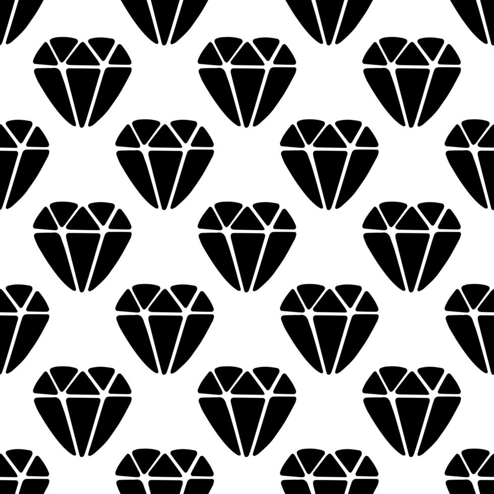 Seamless pattern made from doodle diamond vector