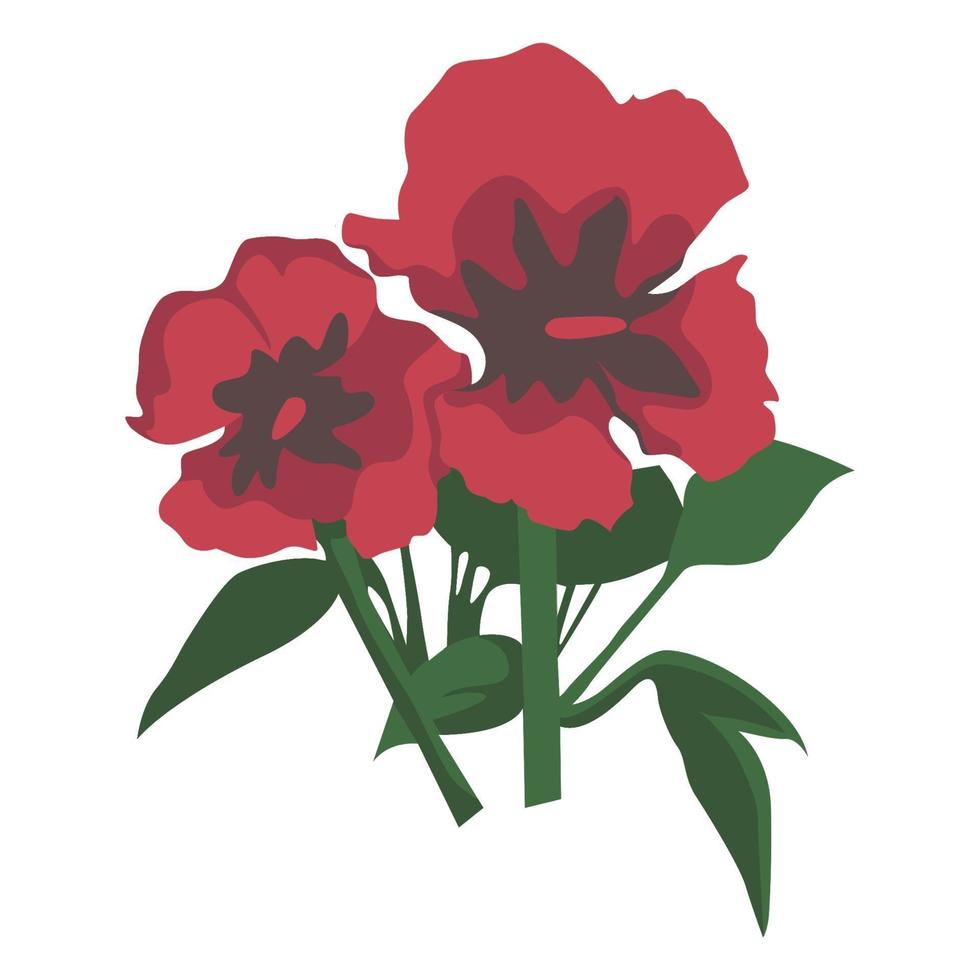 Poppy Flower color clip art Design vector