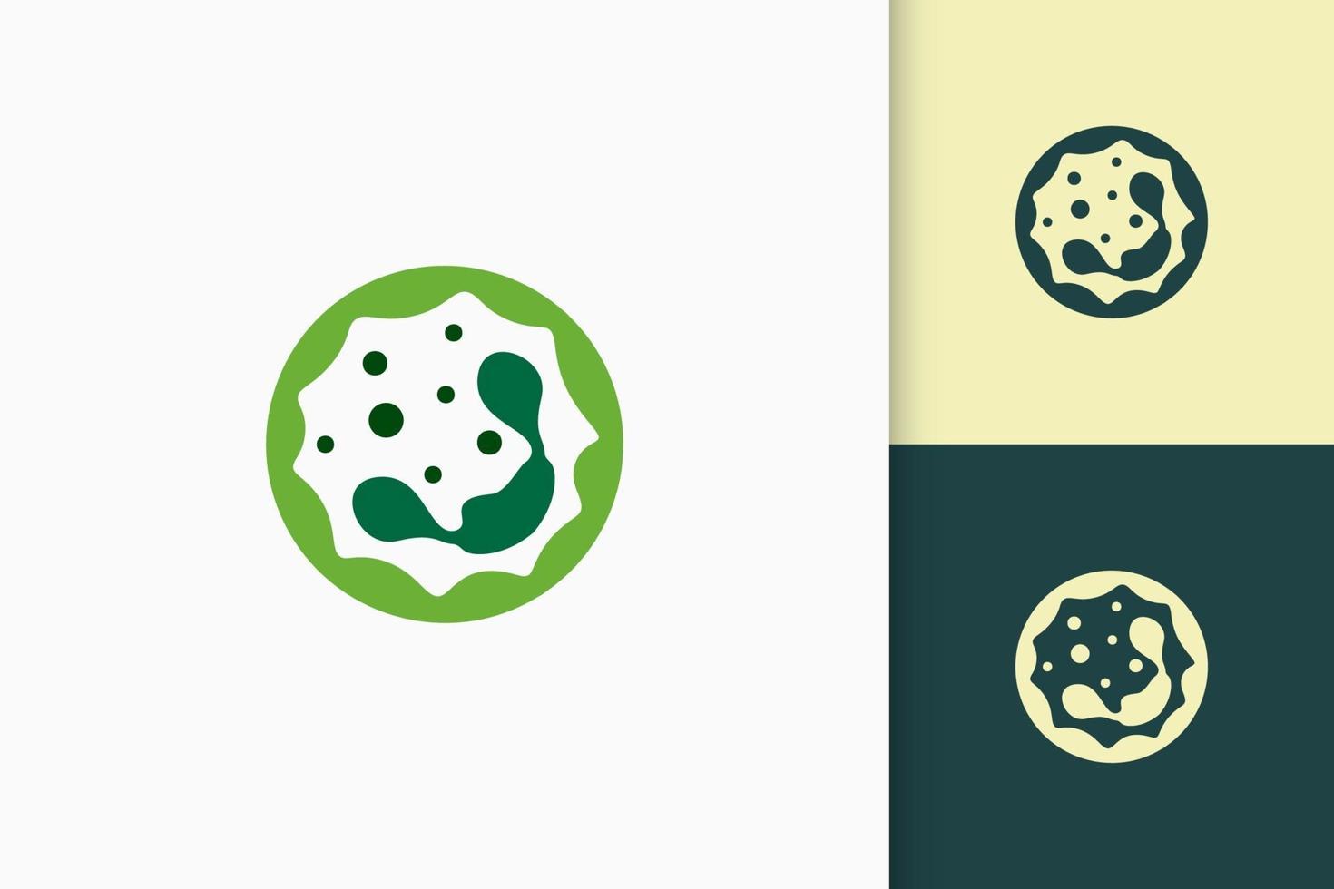 Logotipo de neutrofil o biofarmacéutico en forma moderna vector