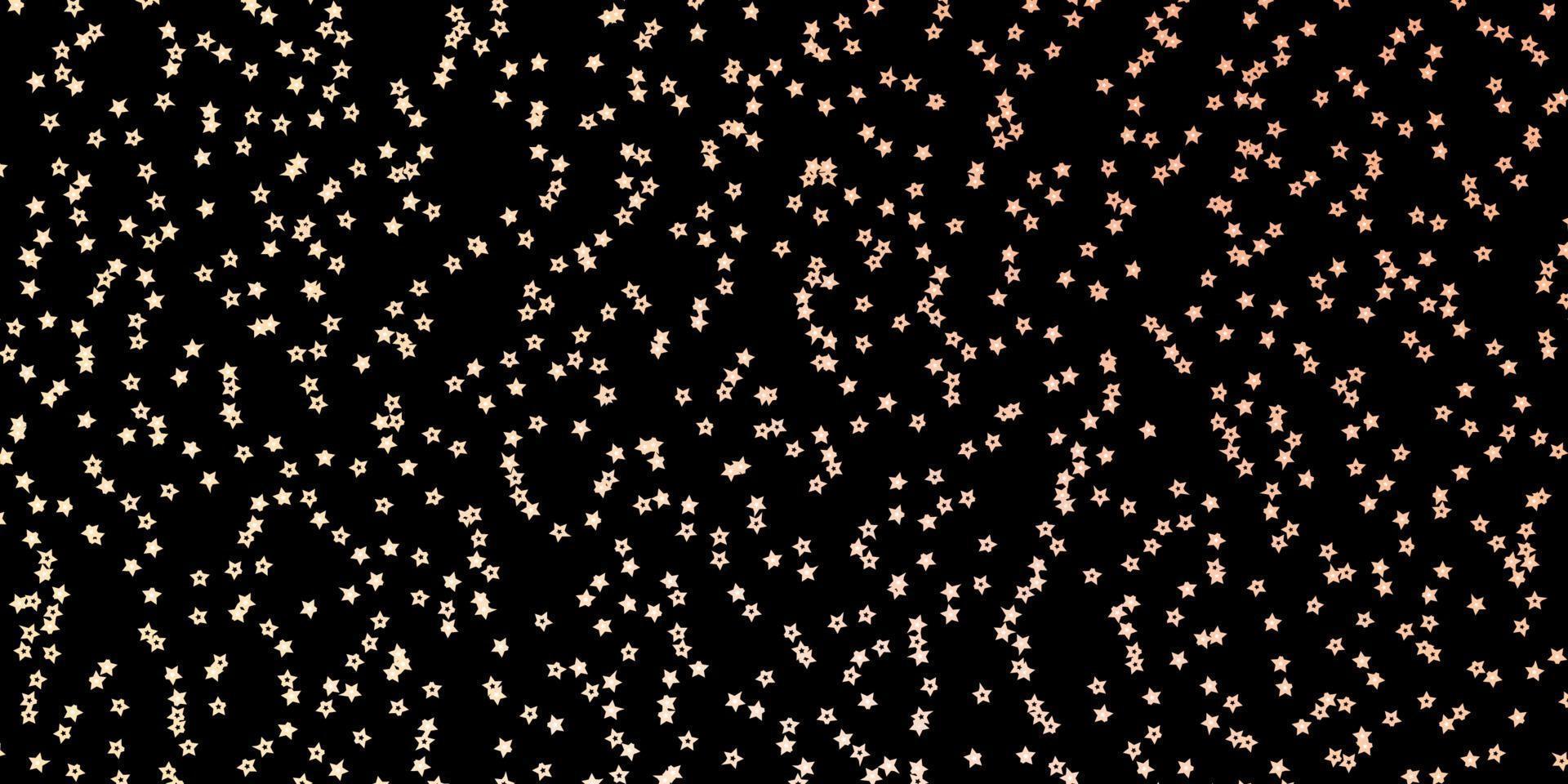 Plantilla de vector naranja oscuro con estrellas de neón.