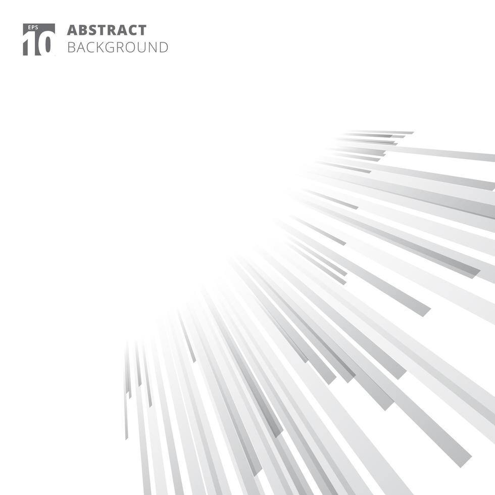 Abstract lines gray perspective on white background. vector