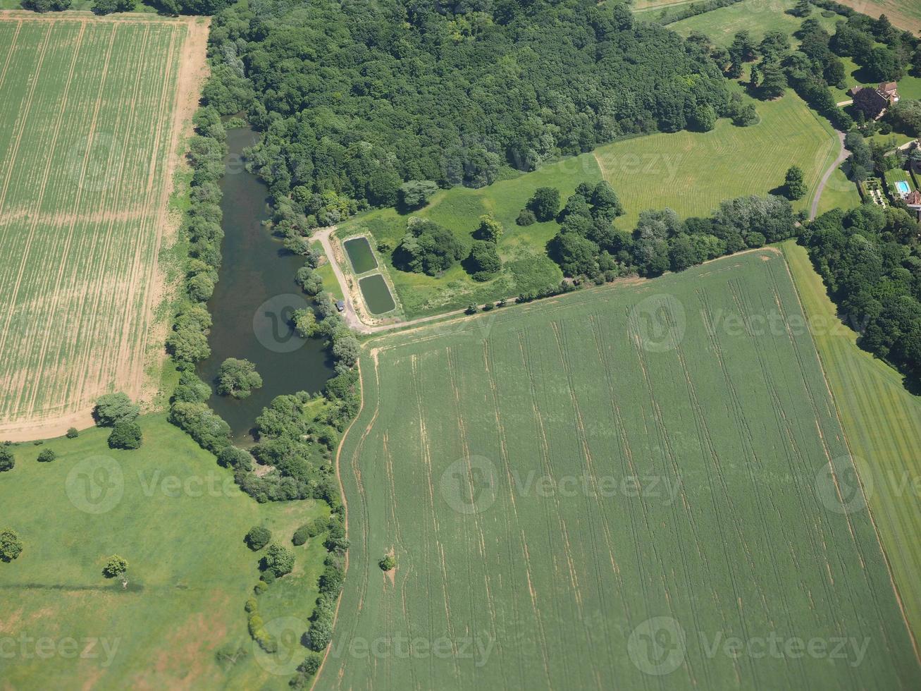 Aerial view of Great Hallingbury, UK photo