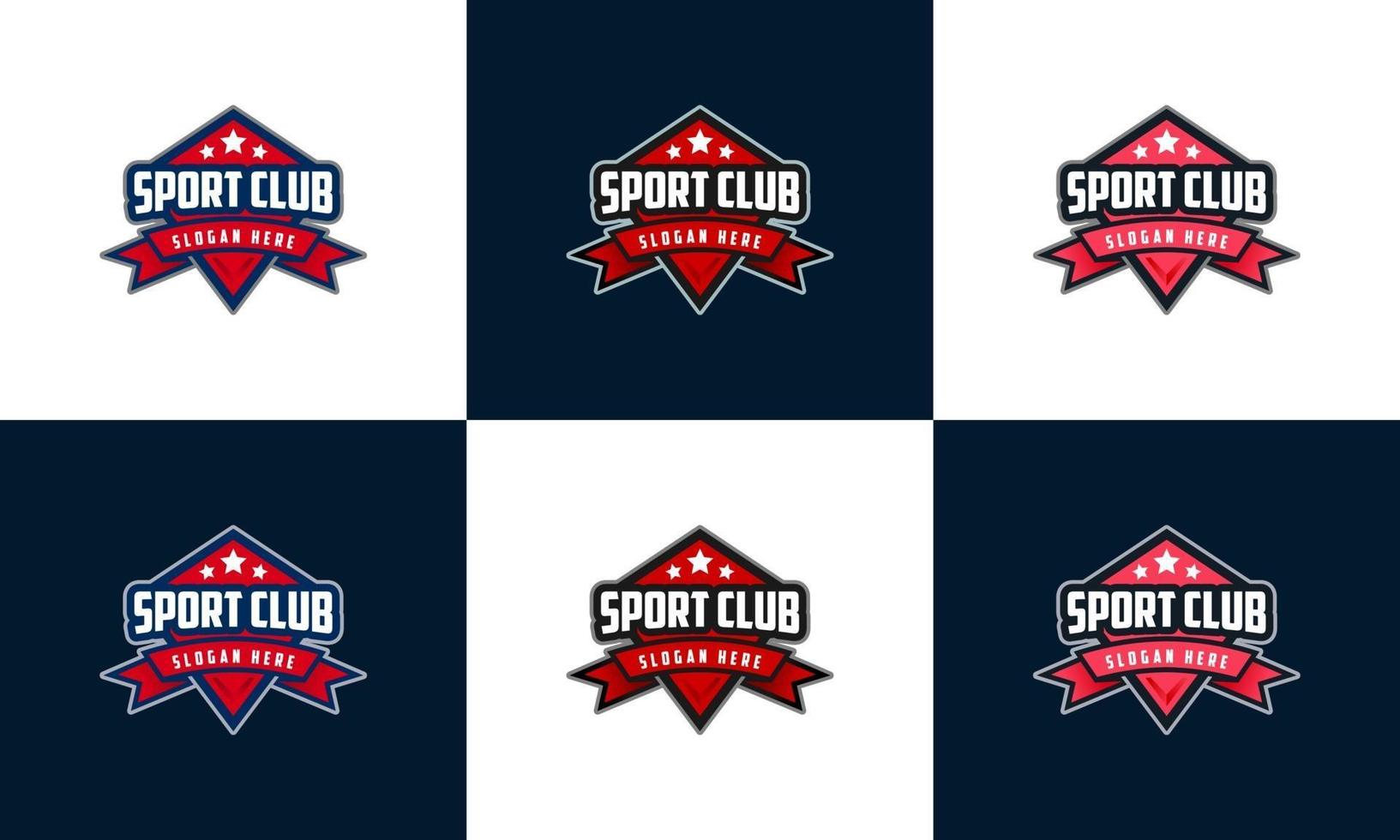 emblem sport logo, set of badge eSport logo design template vector