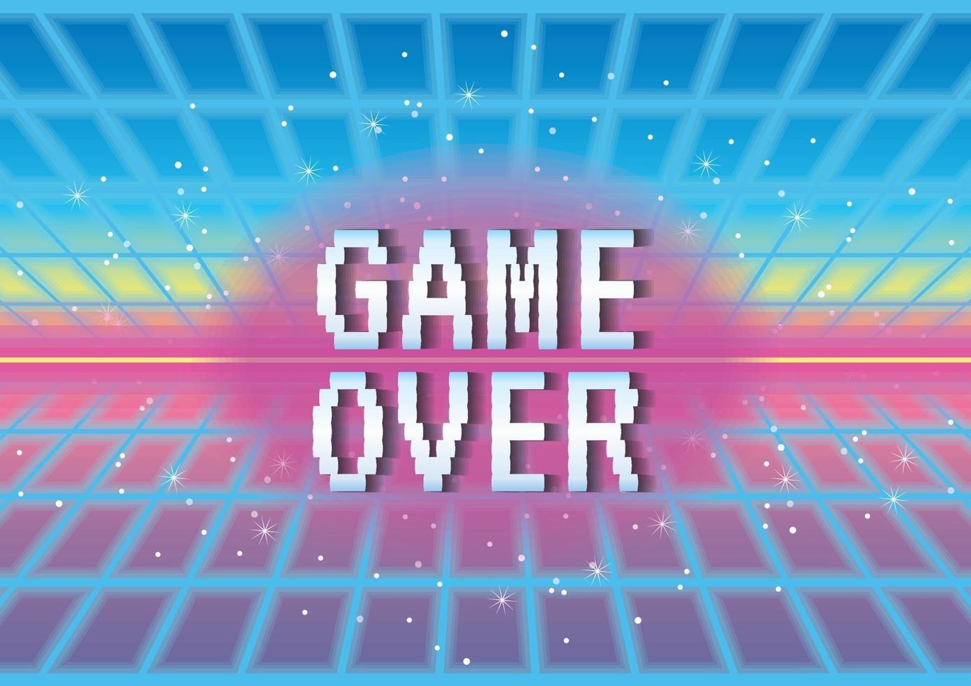 Game zone on rainbow background vector