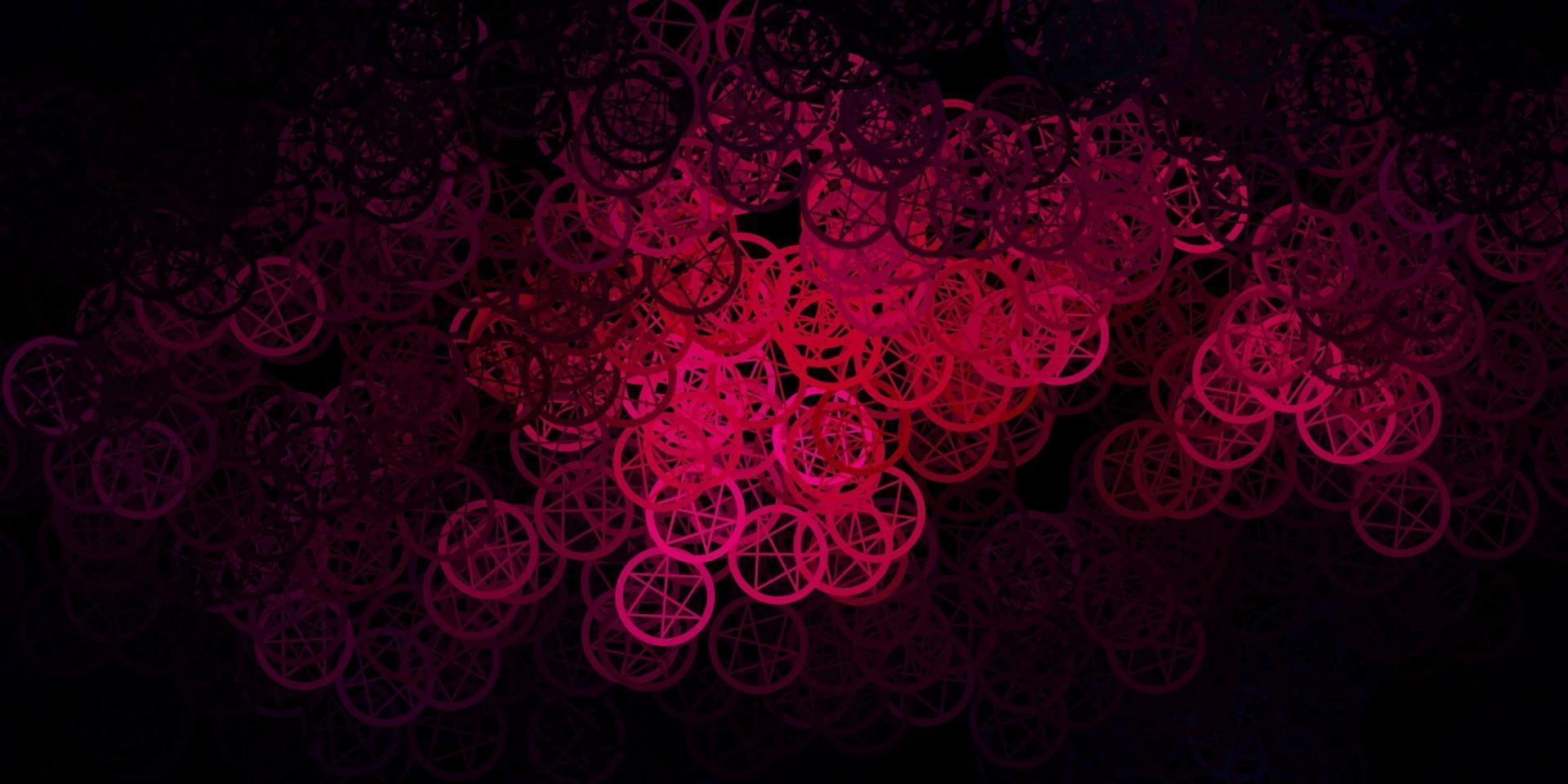 Dark Pink vector texture with religion symbols.