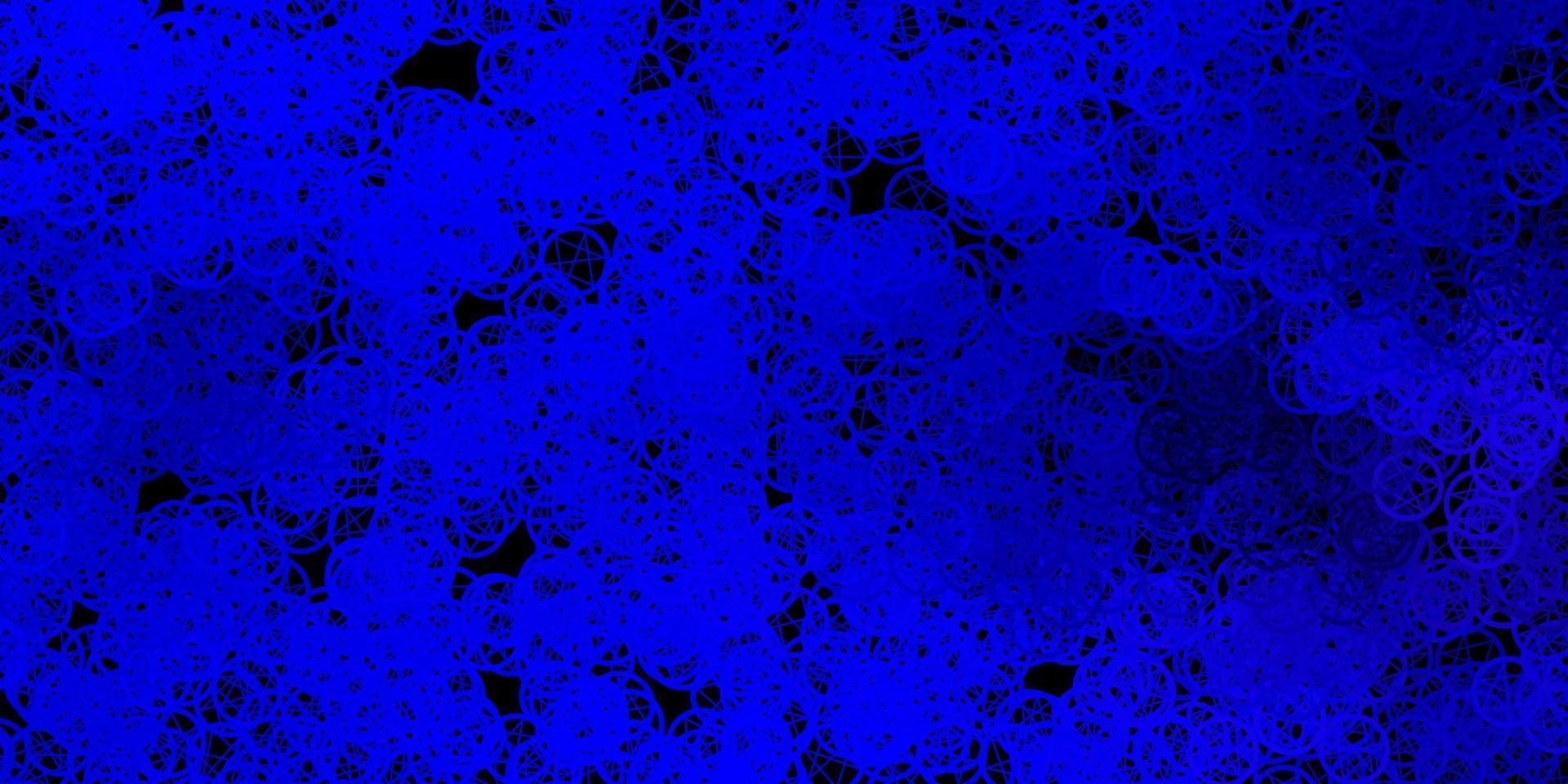 Dark BLUE vector template with esoteric signs.