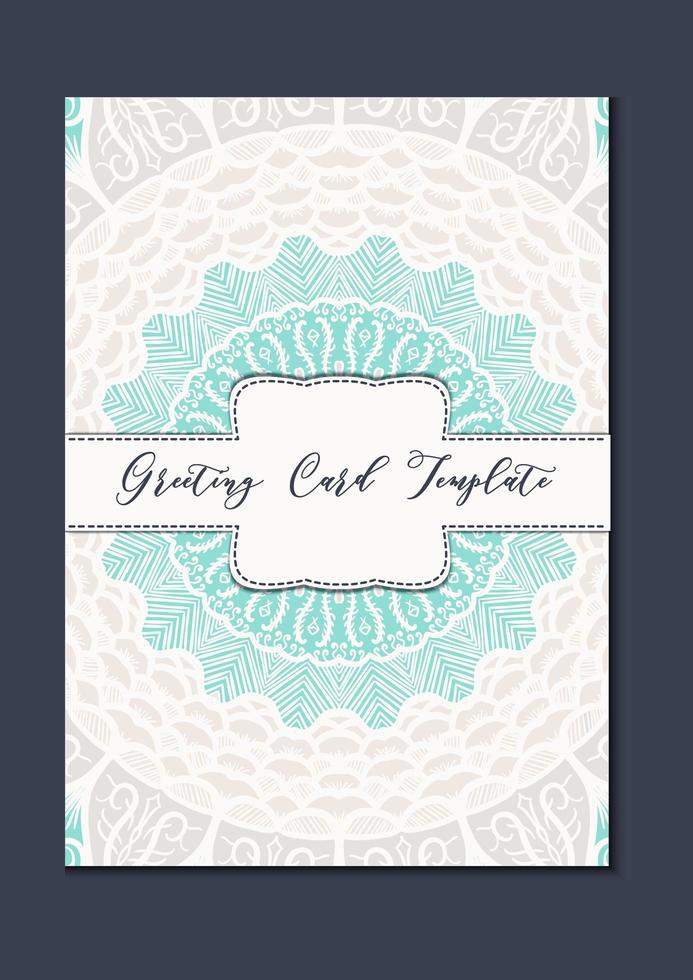 Mandala vintage template card vector