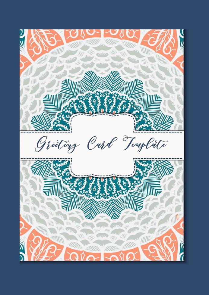 Mandala vintage template card vector