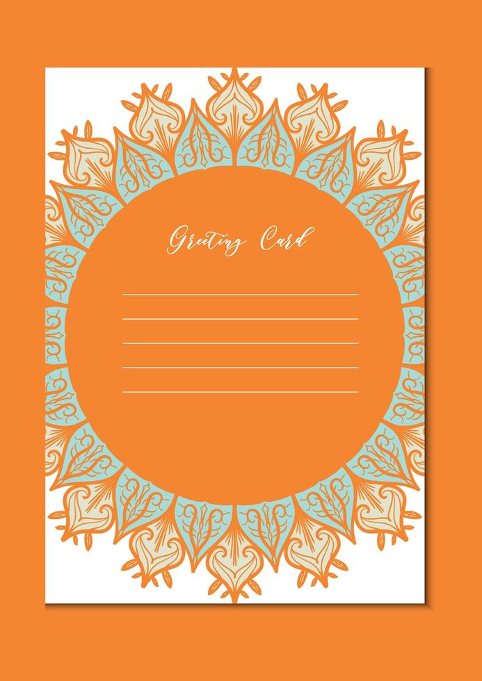 Mandala vintage template card vector