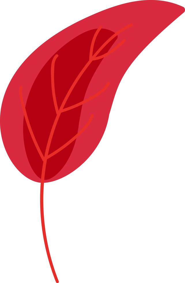 Tree dried red leaf environment nature vector