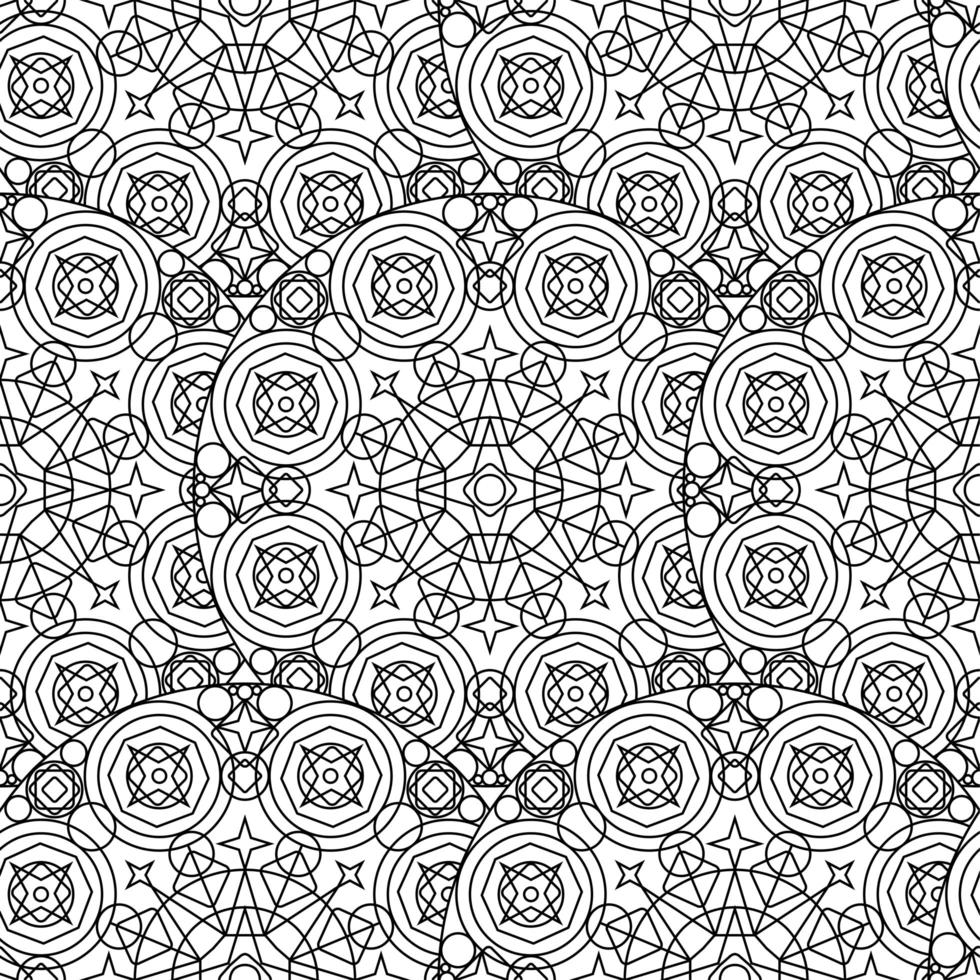 Black White Monochrome Mandala Boho Seamless Pattern vector