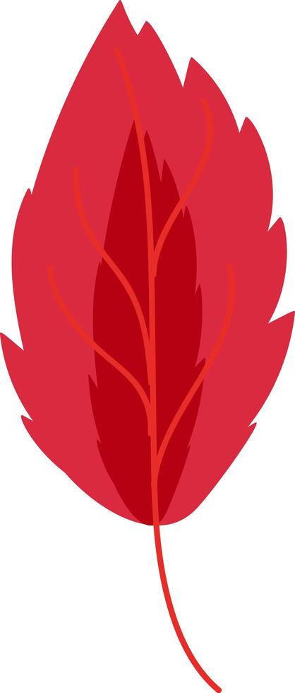 Tree dried red leaf environment nature vector