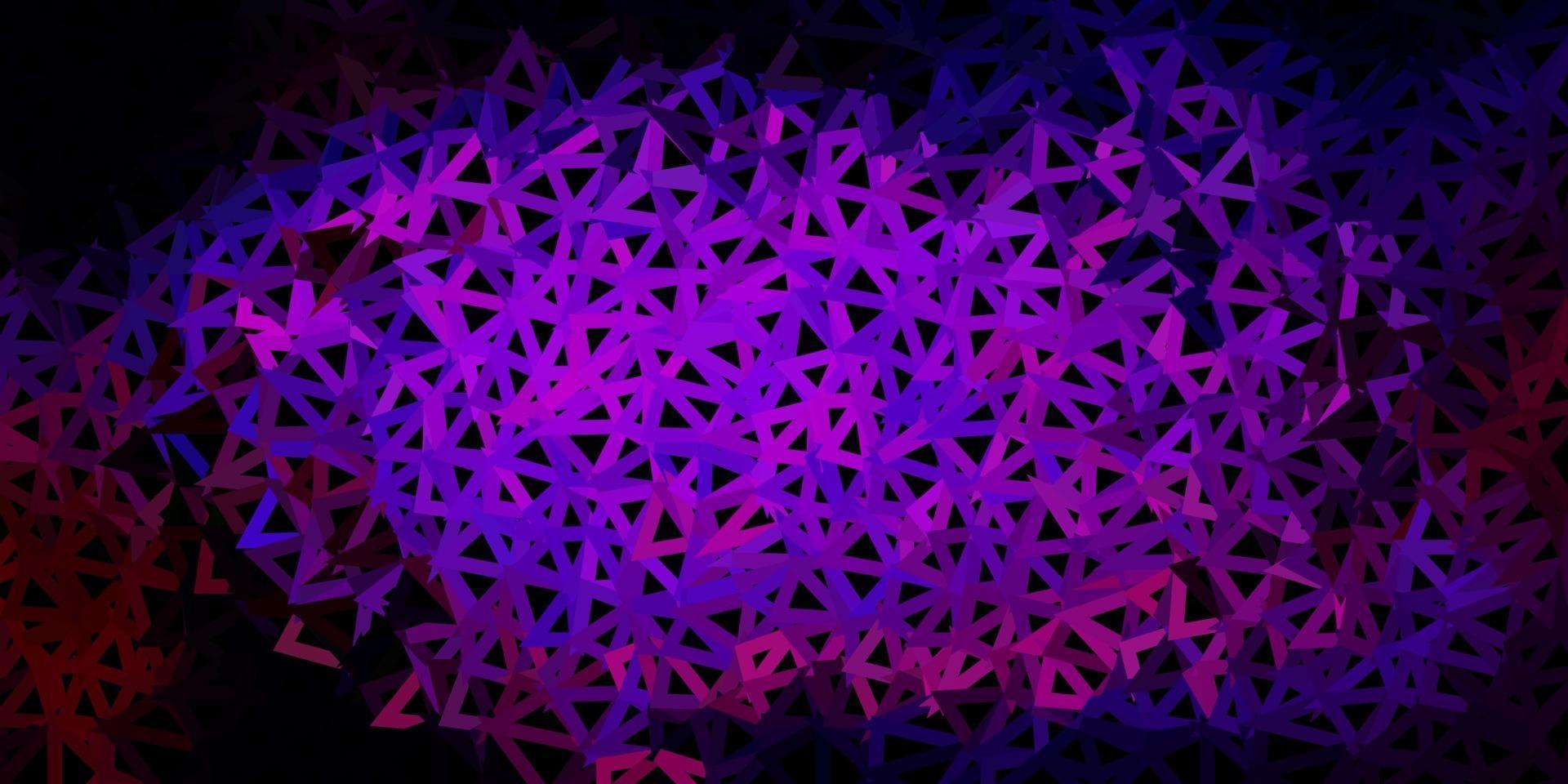 Dark blue, red vector triangle mosaic pattern.