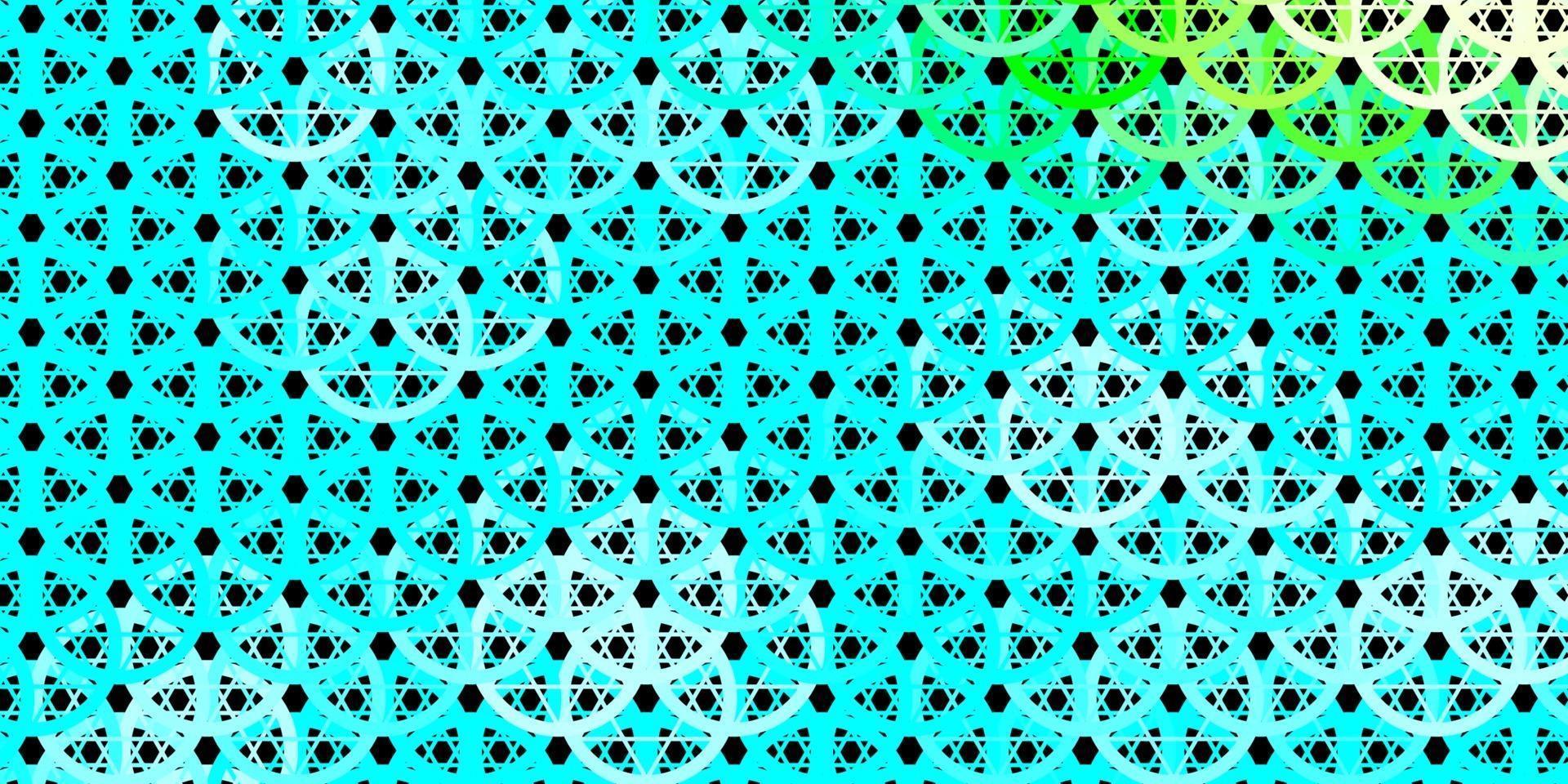 Dark Blue, Green vector pattern with magic elements.