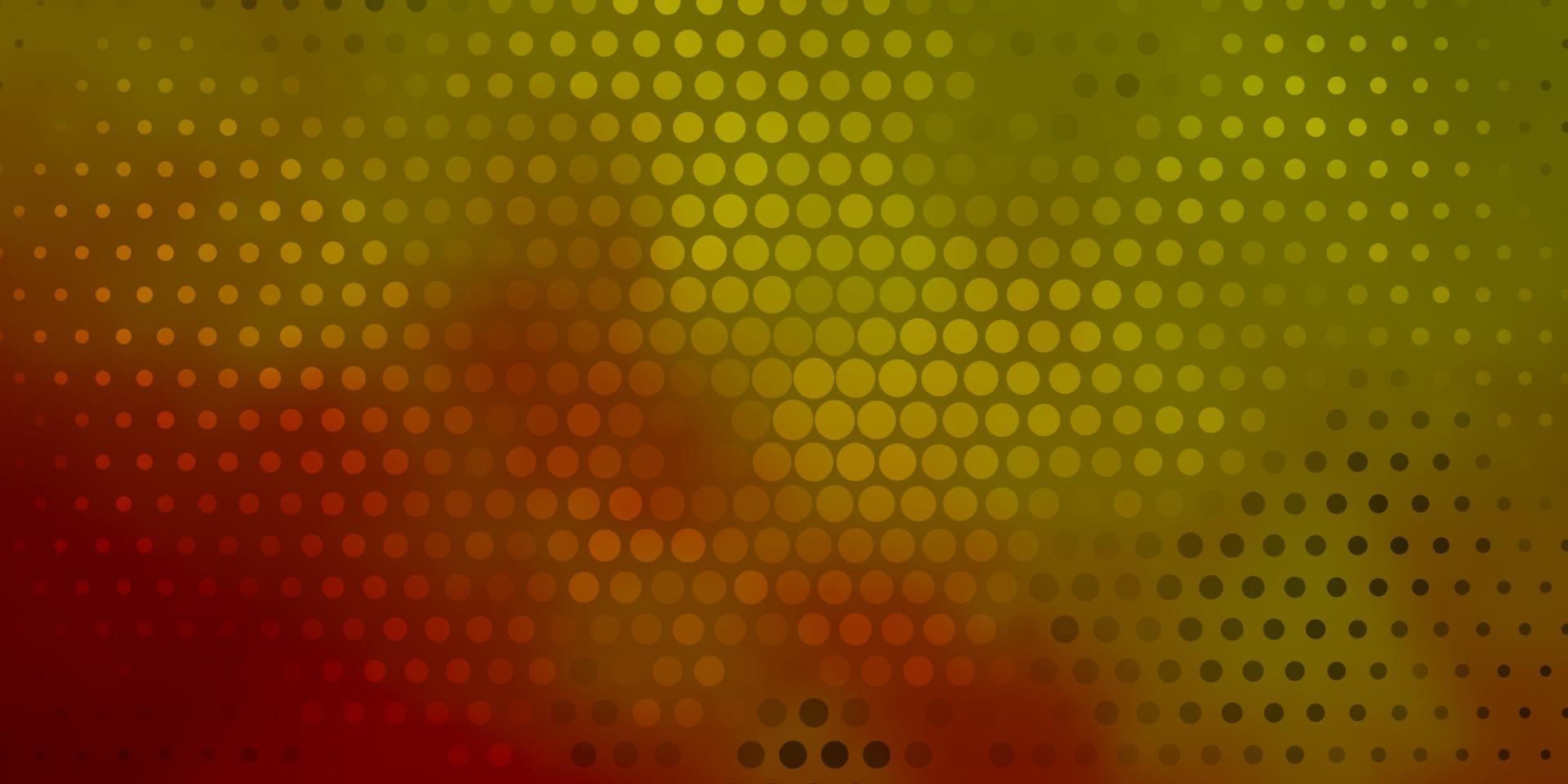 Dark Green, Red vector background with circles.