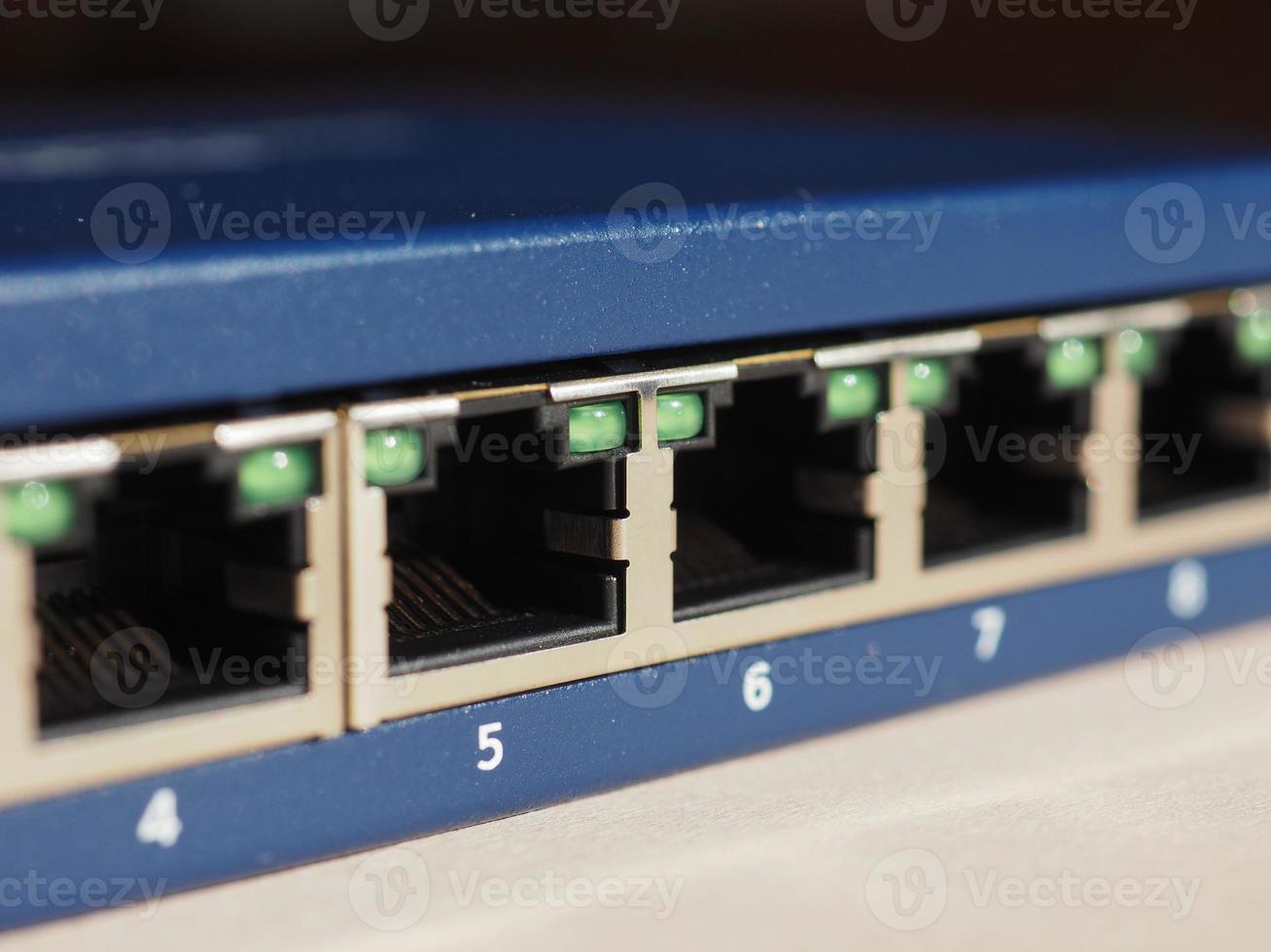 Modem router switch with RJ45 ethernet plug ports 3161977 Stock Photo ...