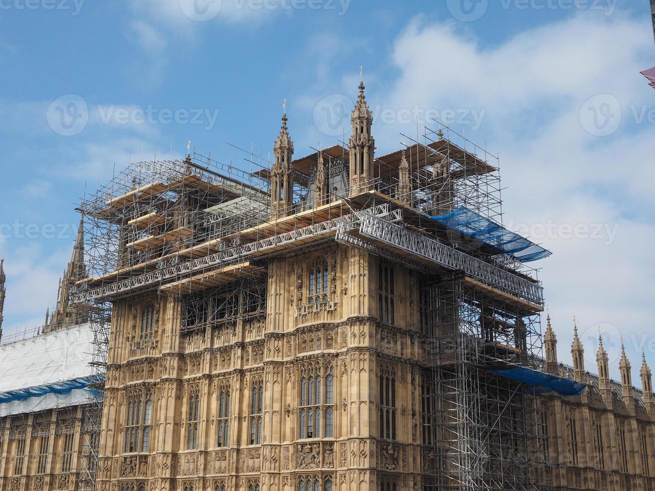 Obras de conservación de las casas del parlamento en Londres foto