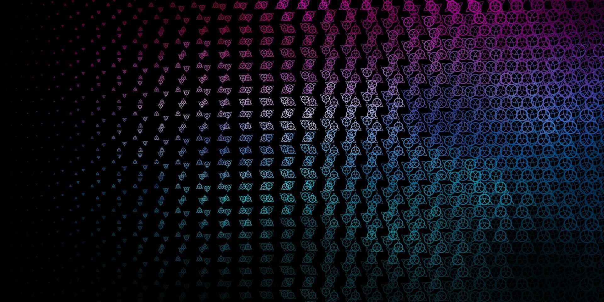 Dark Blue, Red vector texture with religion symbols.