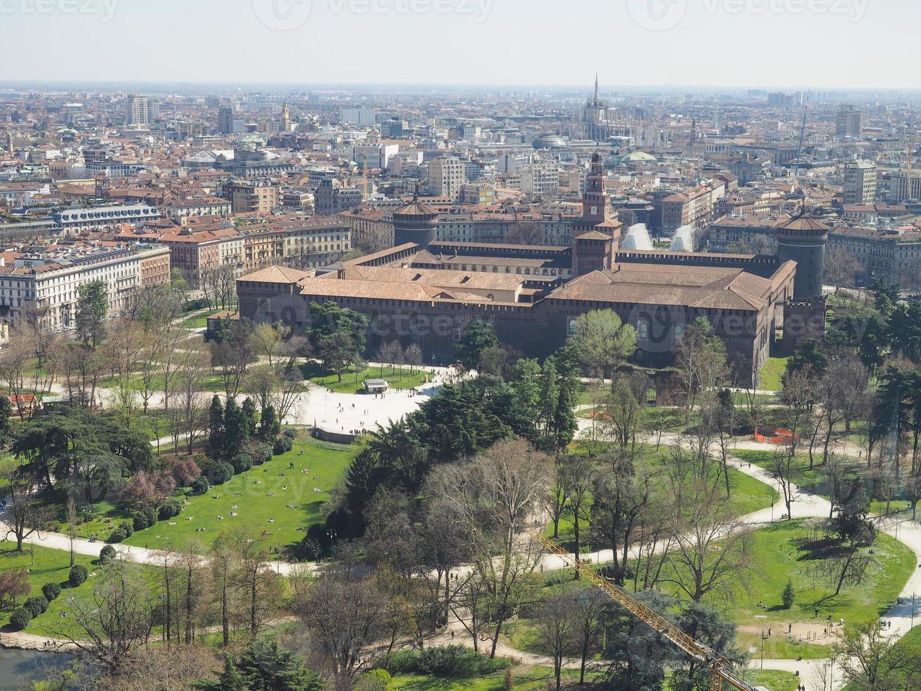 vista aérea de milán foto